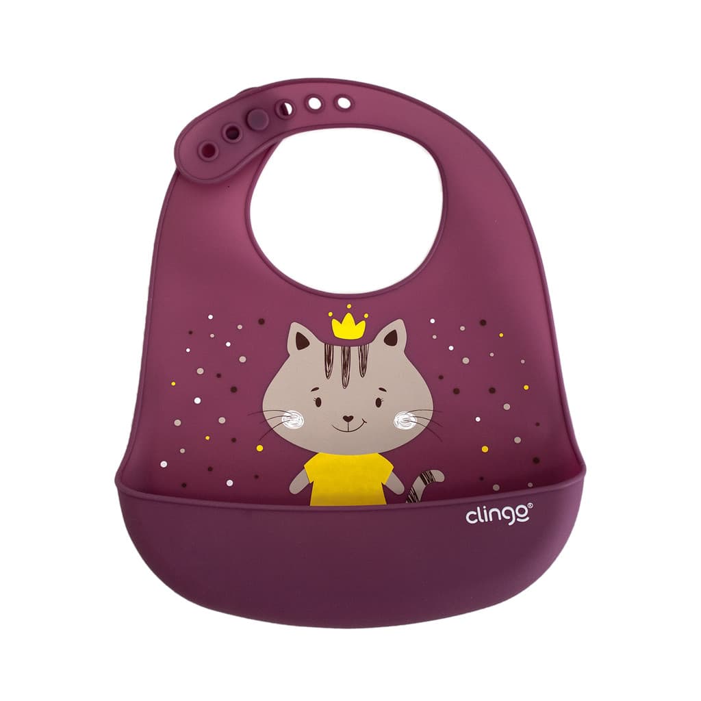 Babador Clingo Silicone Impermeável com Bolso Coletor