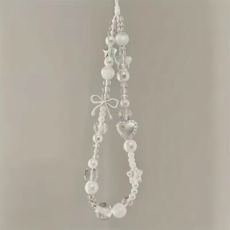 Coreano Estrela Pérola Contas Telefone Corrente Na Moda Pingente Para iPhone Acessórios Universais Cordão Pendurado Cord