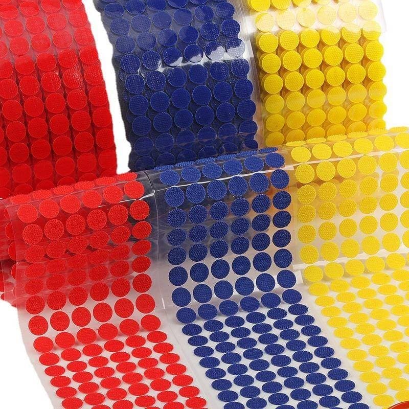 Pontos De Velcro Fecho de contato 2cm Auto-Adesivos De Fixação Carrapicho Redondo Colorido