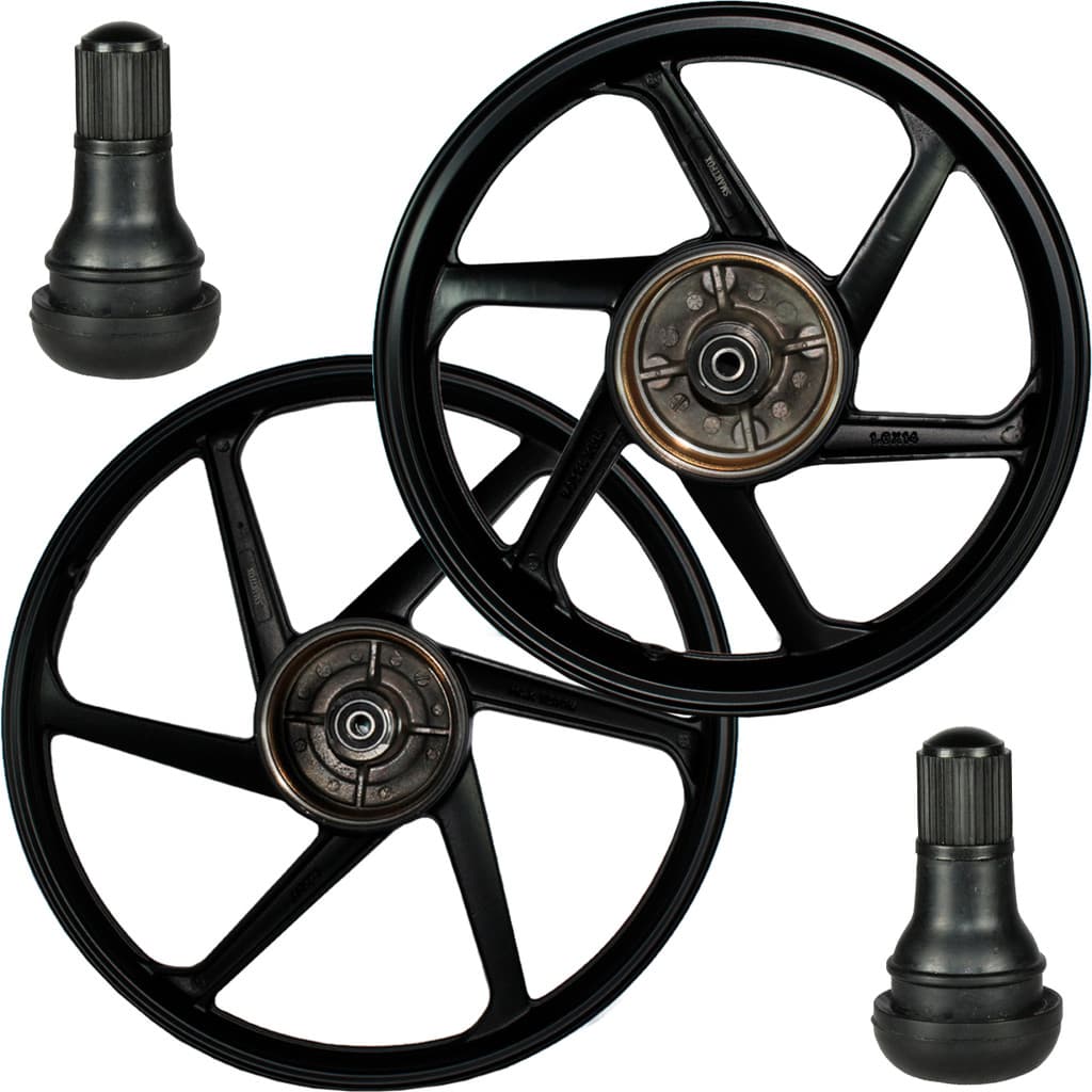 Par rodas alumínio jante liga leve freio a tambor Pop 100 Pop110 2007 em diante com bico e rolamentos