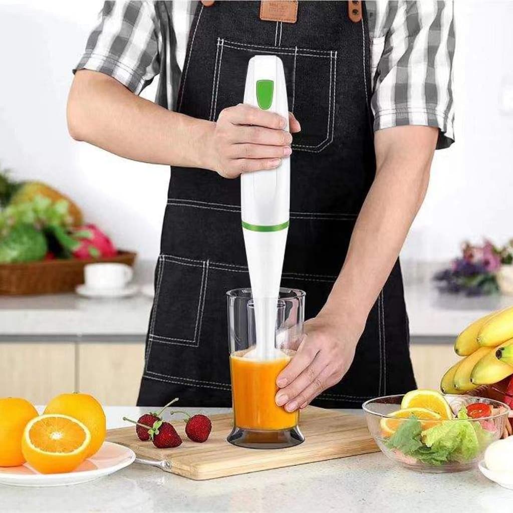 Mixer De Mão 250w Compacto Leve E Ergonômico Triturador Bebidas Branco