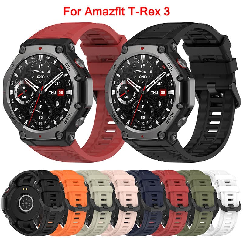 Pulseira De Relógio De Silicone Para Huami Amazfit T-Rex 3