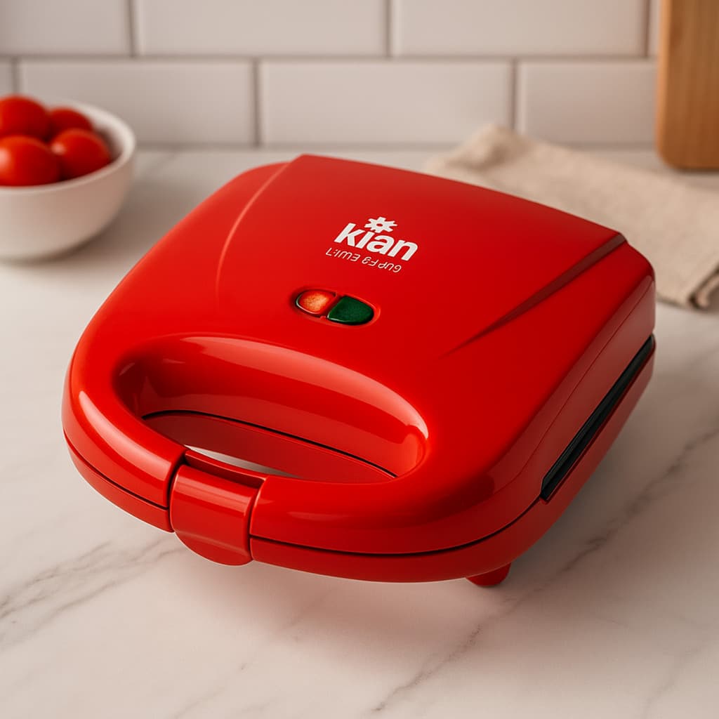 Sanduicheira e Grill Kian 2 em 1 Vermelha 220V Antiaderente Compacta