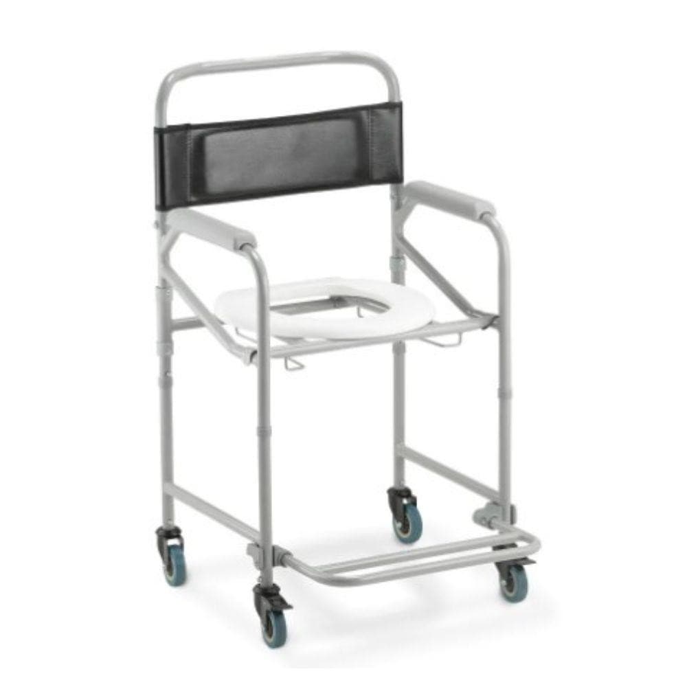 Cadeira de Banho Dobrável Higiênica Com Rodas D40 Dellamed