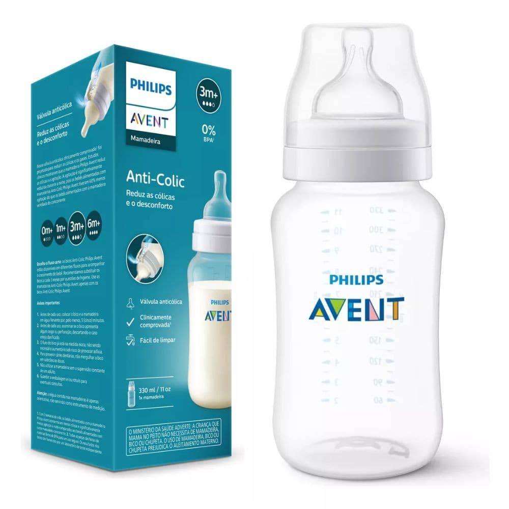 Mamadeira Philips Avent Anti-cólica 330ml Classic - Scy106/01