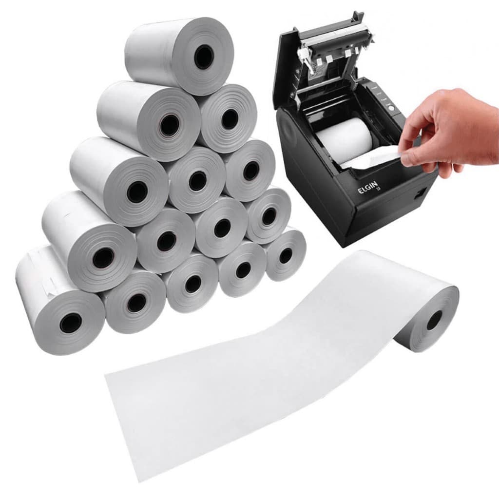 Bobina Térmica 80x40 Pdv Cupom Fiscal Cx 30 Unidades Branca