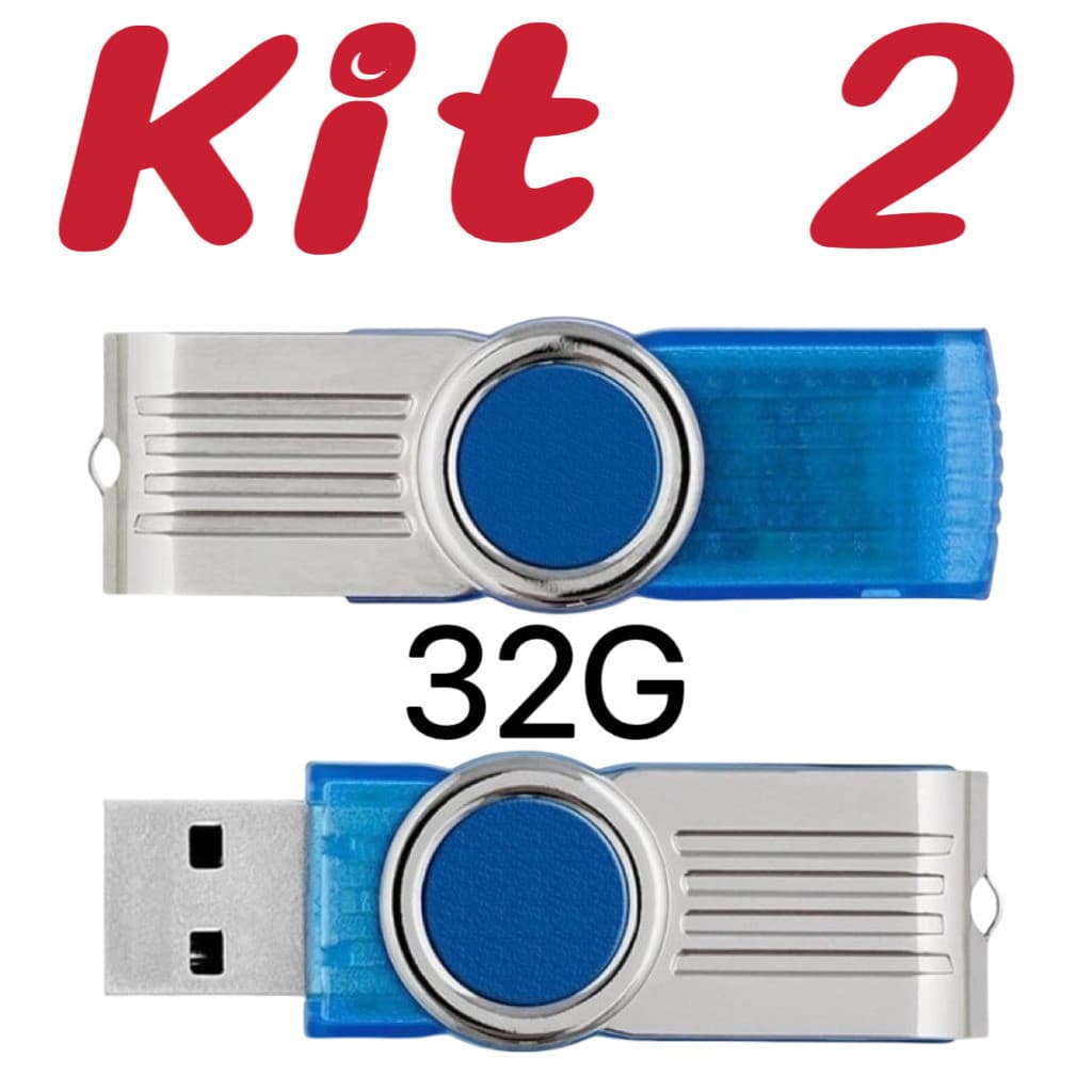 Kit  2  Mini Leitor De Cartao De Memoria Sd Microsd Usb 2.0