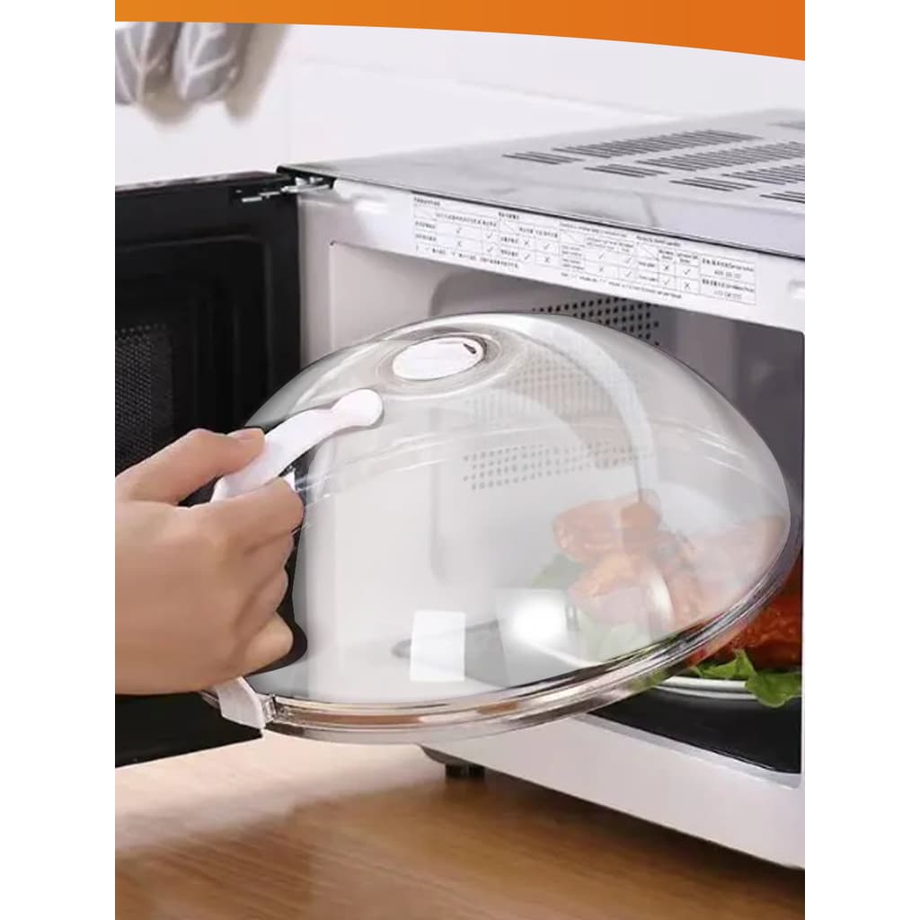 Tampa De Microondas Para Alimentos Com Válvula e Alça De Plastico 9x25,5cm Diâmetro Kolling Sell