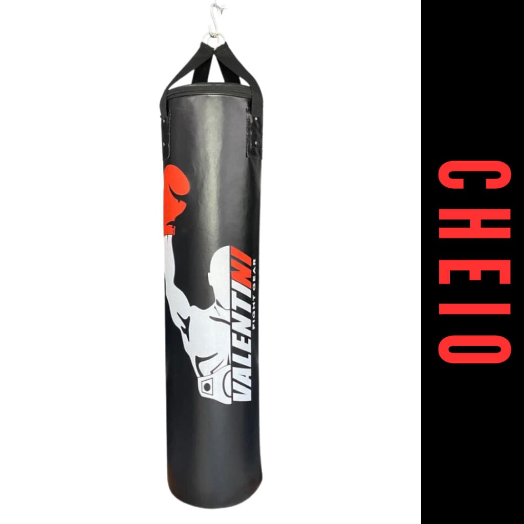 Saco de Pancada VALENTINI 100 cm CHEIO- Treino Boxe Muay Thai  - Alta Resistência