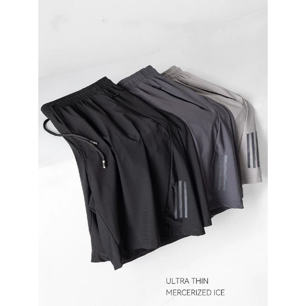 KIT 2 BERMUDA Shorts de Seda Elástico Secagem Rápida Masculino  Verão Shorts de Natação