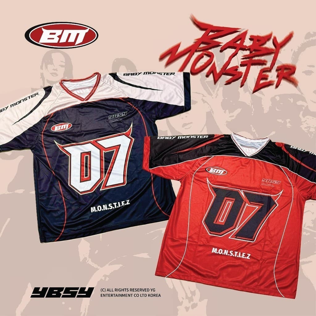 YBSY ! BM # babymonster baemon kpop Novo Design Unissex Impressão De Sublimação Completa Várias Cores Mangas Curtas 07 C