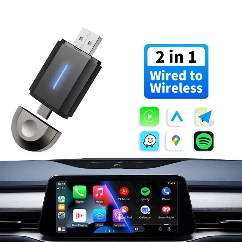 Adaptador Automático Carplay Android Sem Fio PL6 Para Carro Com De Fábrica Telefone iPhone