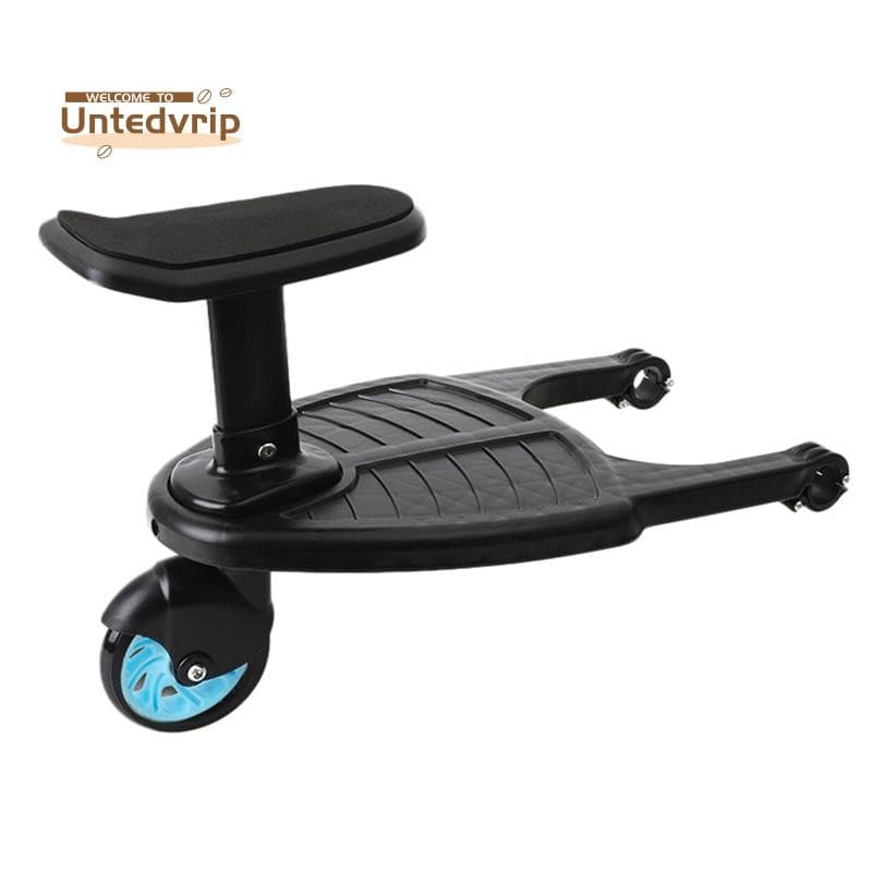 Carrinho De Bebê Com Rodas , Placa De Roda Para Crianças , Suporte Passeio A Bordo Removível , Assento Azul