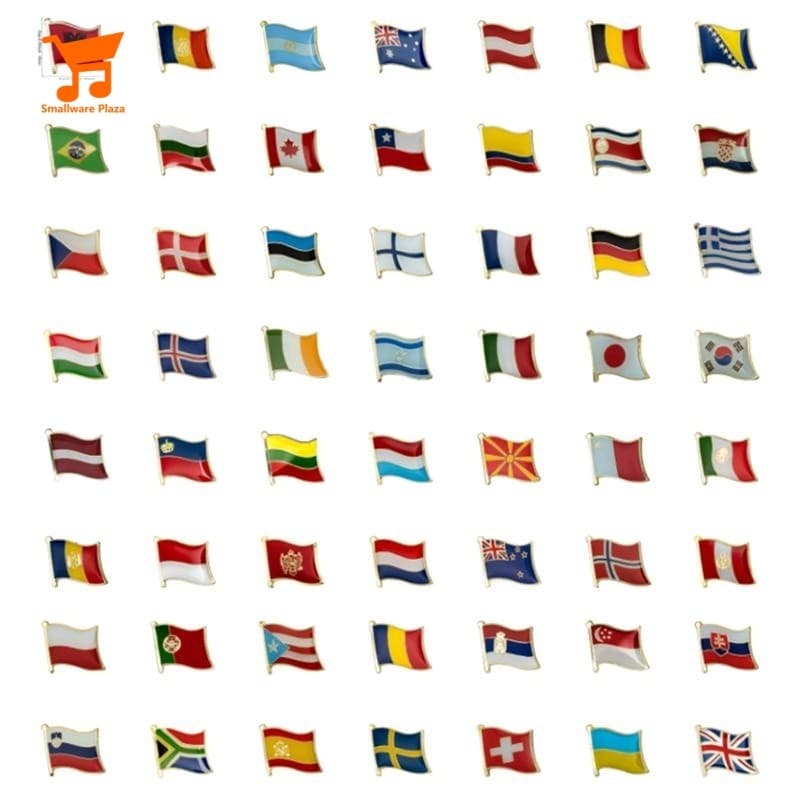 Pino Do Emblema Da Bandeira País De Alta Qualidade-Alfinetes De Lapela-Novo Todo O Mundo