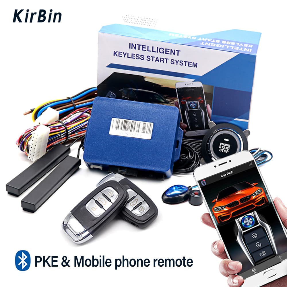 auto universal Bloqueio central anti-Roubo Imobilizador De Carro Alarme start stop Botão De Partida Remoto Para Carros s