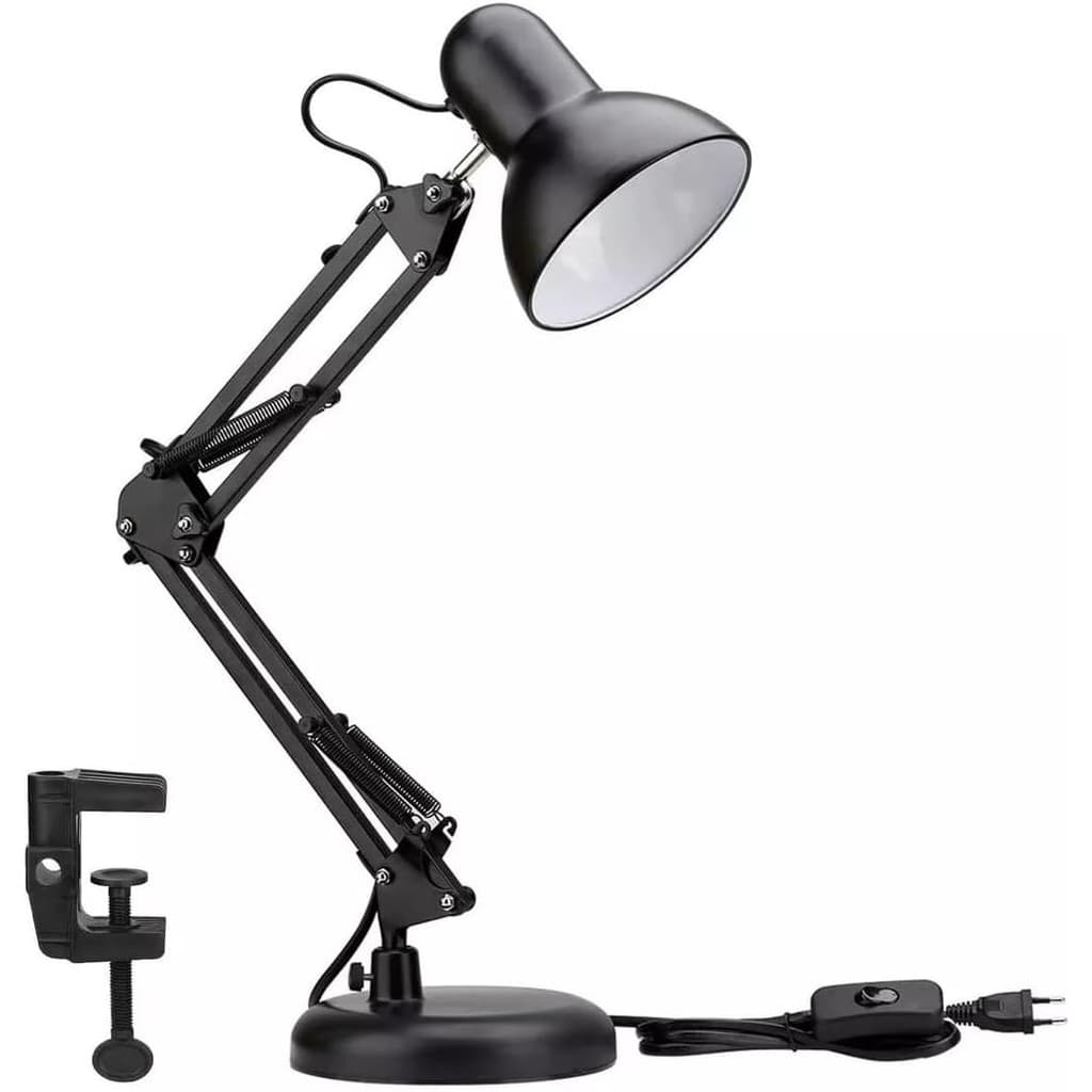 Luminária Articulada De Mesa Abajur Modelo Pixar Com Base E Garra Casa Decoração Articulável Luz