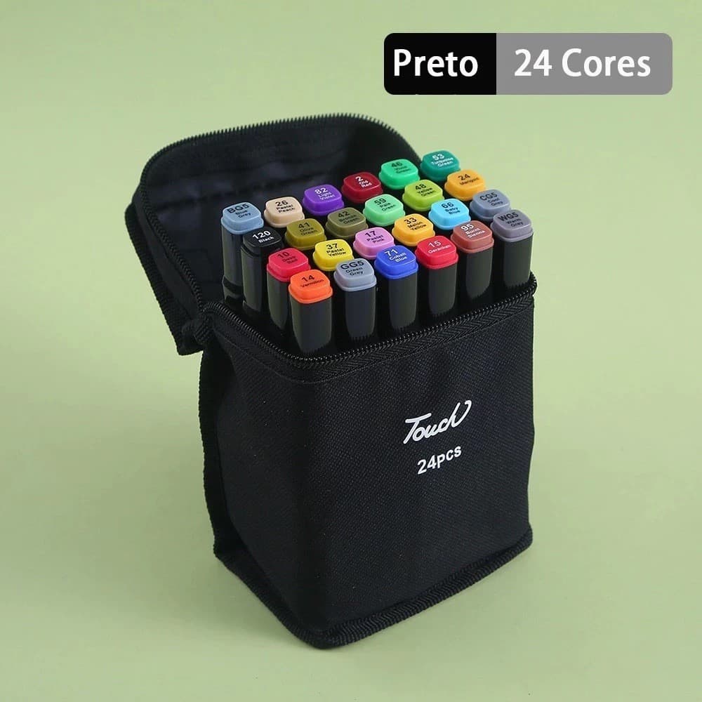 24/36/48/60/80 peças Caneta Marcadora De Ponta Dupla Conjunto De Canetas De Aquarela Especial Para Crianças