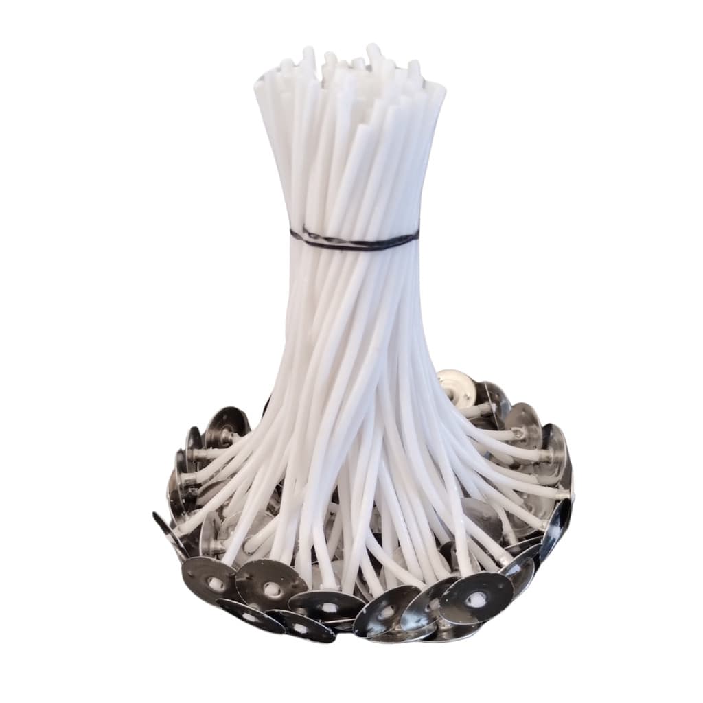 Pavio Velas Artesanais Decorativas Algodão Trançado 2mm Montado 10cm B2030 São Vitor