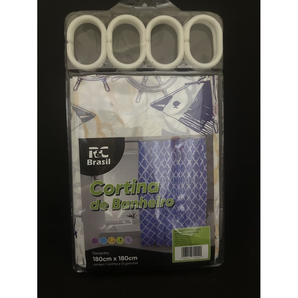 Cortina Plástica Box Banheiro Casíta Envio Cor Variada