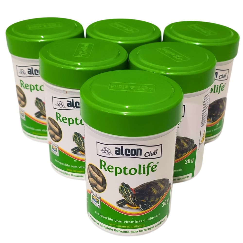 Alcon Reptolife 30g Ração Extrusada Tartarugas Aquário Kit 6un