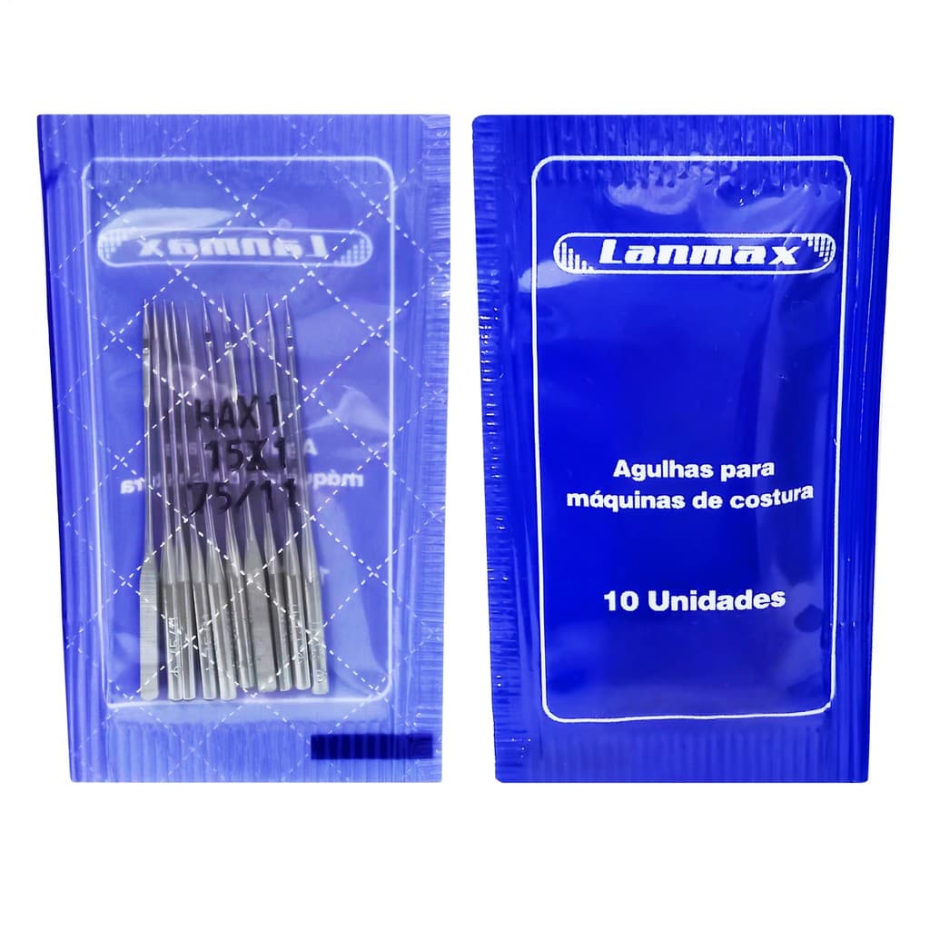 20 Uni Agulha p/ Máquina de Costura Doméstica Singer Elgin