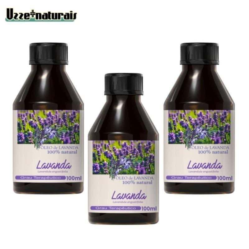 Óleo de Lavanda 100%natural Uzze+naturais 1. 2 e 3 unidades de 100ml cada frasco