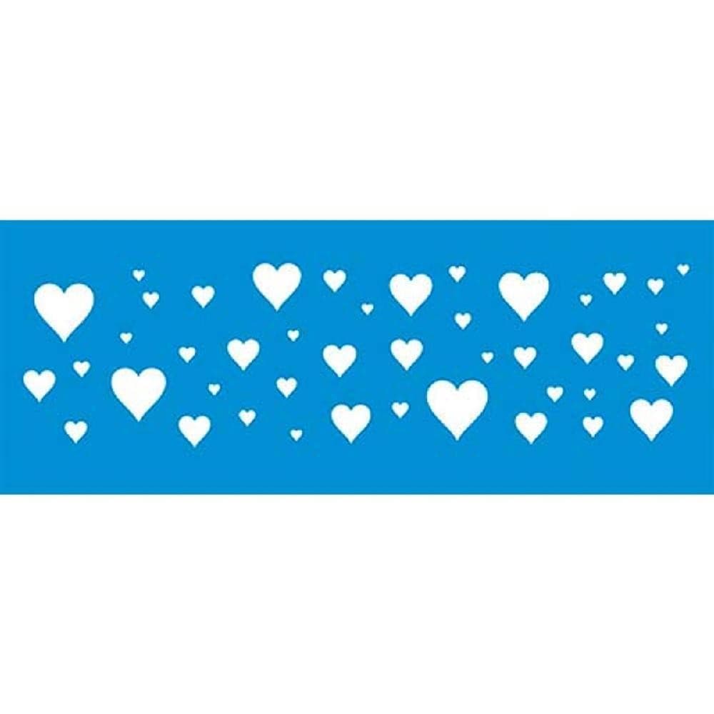 Stencil Litoarte 6,5 x 17 cm - STP-101 Corações