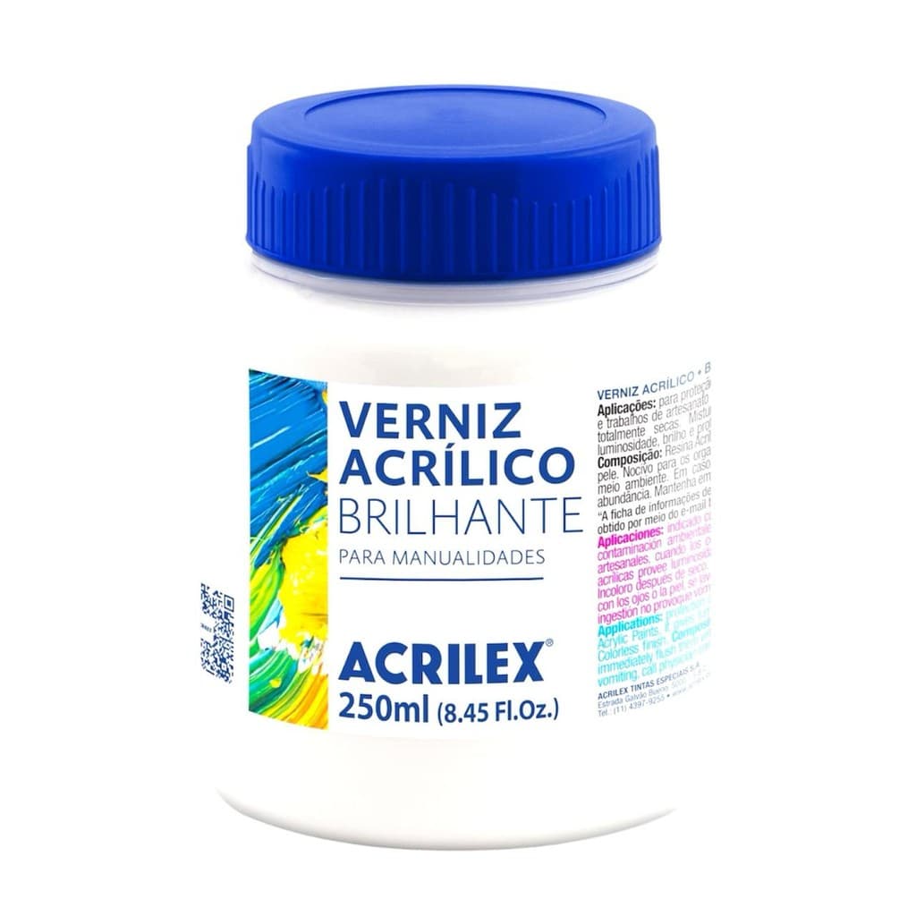 VERNIZ ACRÍLICO BRILHANTE PARA MANUALIDADES 250ML - ACRILEX