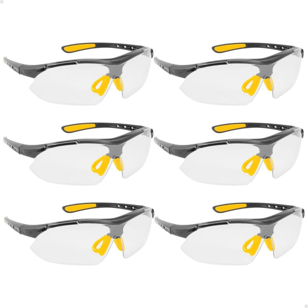 Kit 06 Óculos de Proteção EPI Segurança Boxer Incolor Vonder