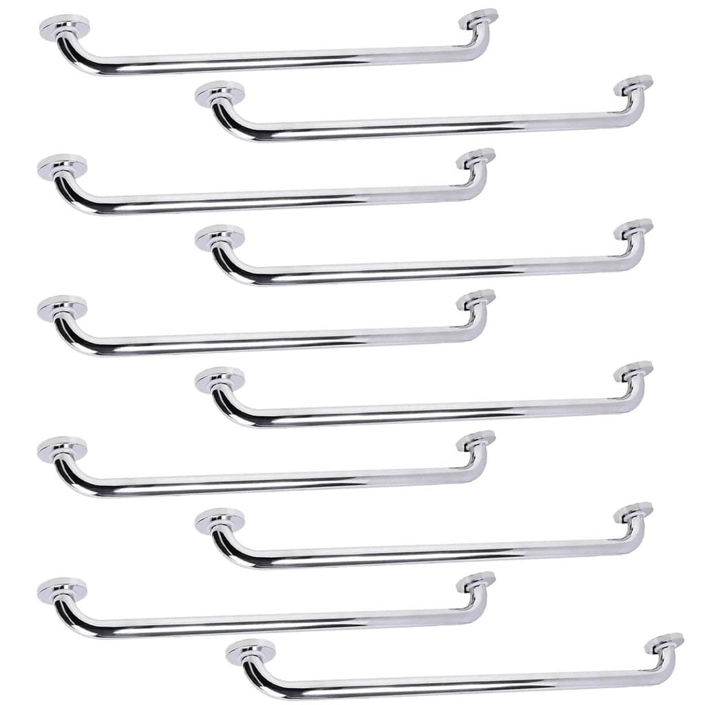 Barra Alça Apoio 60cm Inox Kit 10 Uni Suporte Anti Queda Acessibilidade Pcd Gestante Box Banheiro Escada Corredor