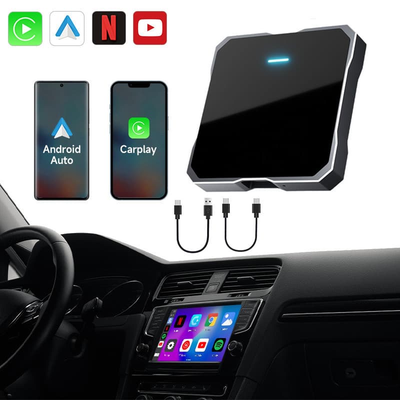 Caixa Portátil Para Jogos De Carro , Adaptador CarPlay Sem Fio , Android , Auto Com Youtube , Netflix , Dongle iPhone 12