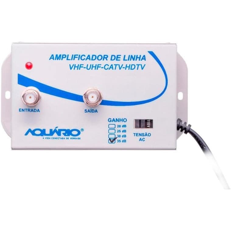 Amplificador De Sinal Aquário De Antena Para Tv - 35db  AL-35