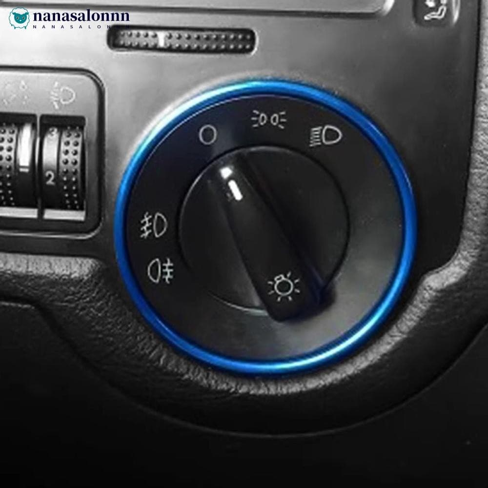 NANASALONNN Interruptor Do Farol Carro Quadro Decorativo Liga De Alumínio Guarnição Anel Adesivo Para Golf Jett MK5 MK6 