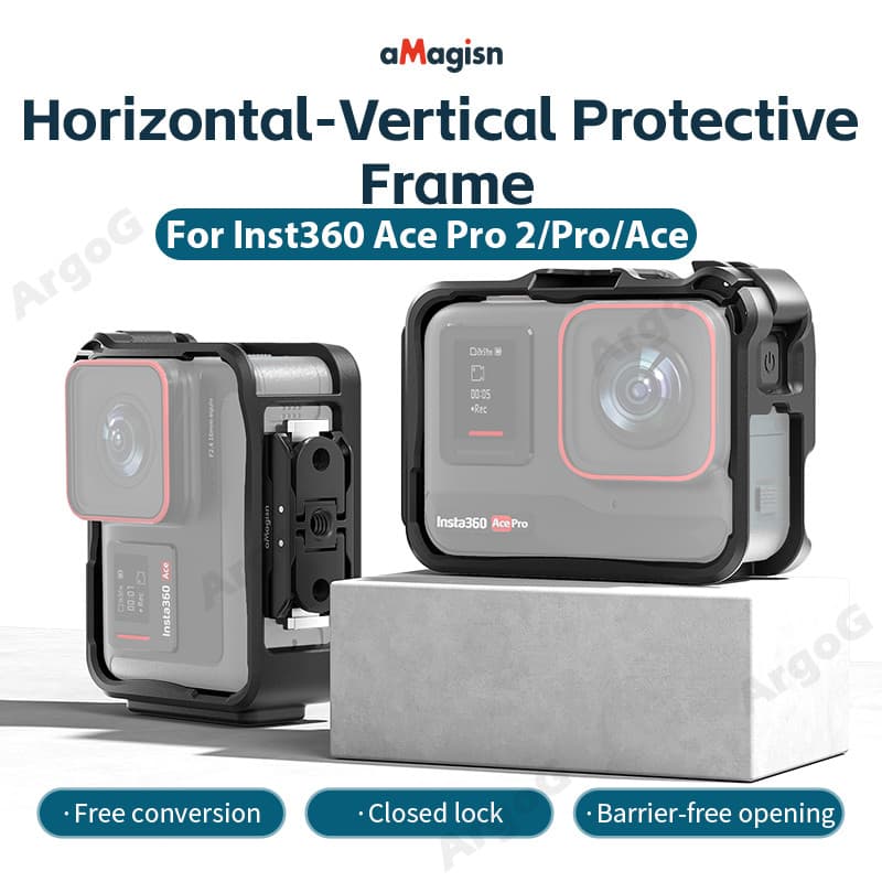 aMagisn Gaiola Protetora Insta360 Ace Pro 2/Pro/Ace Horizontal-Vertical Insta360 Ace Pro 2 Accessórios