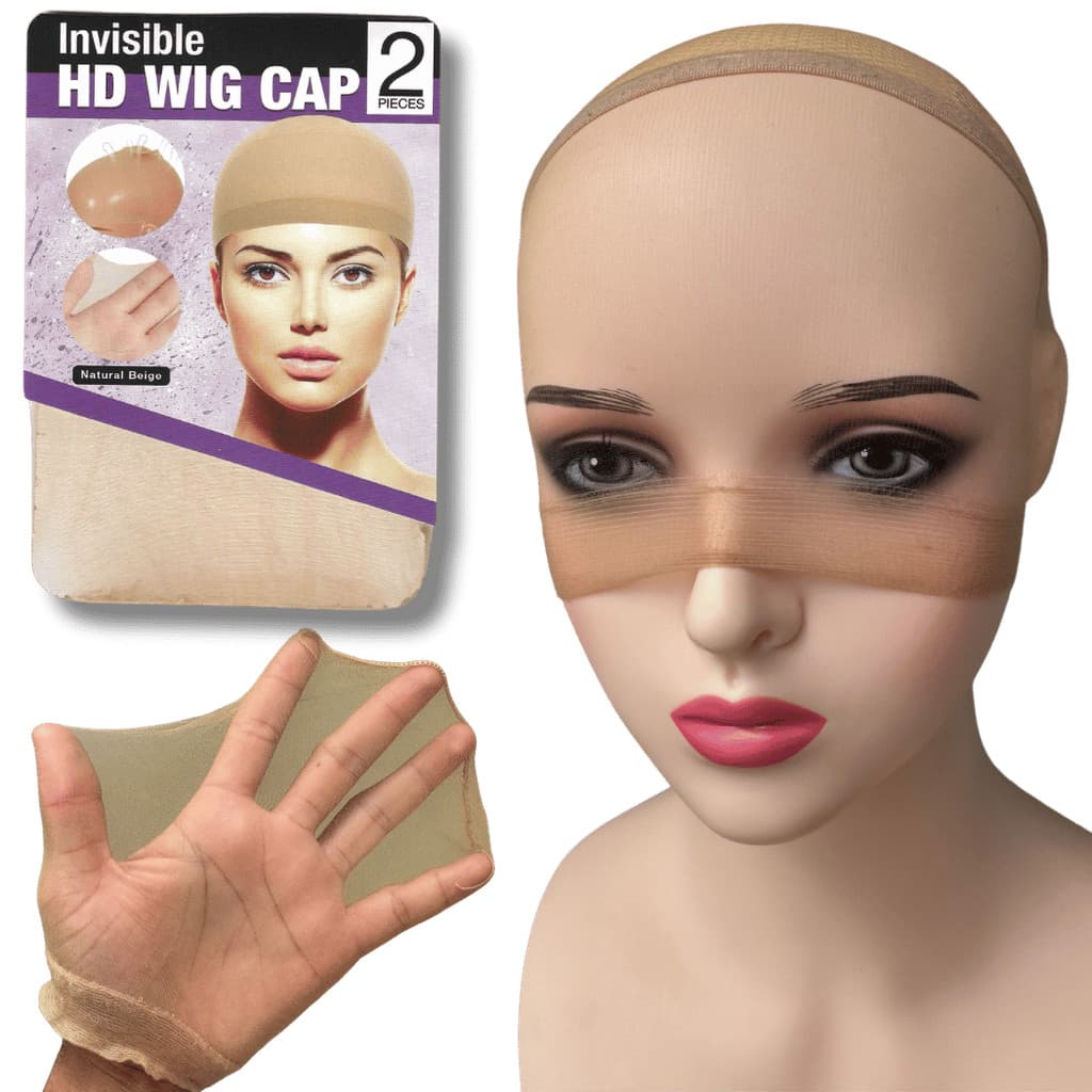 2 Toucas HD Wig Cap invisível Lace front Peruca transparente