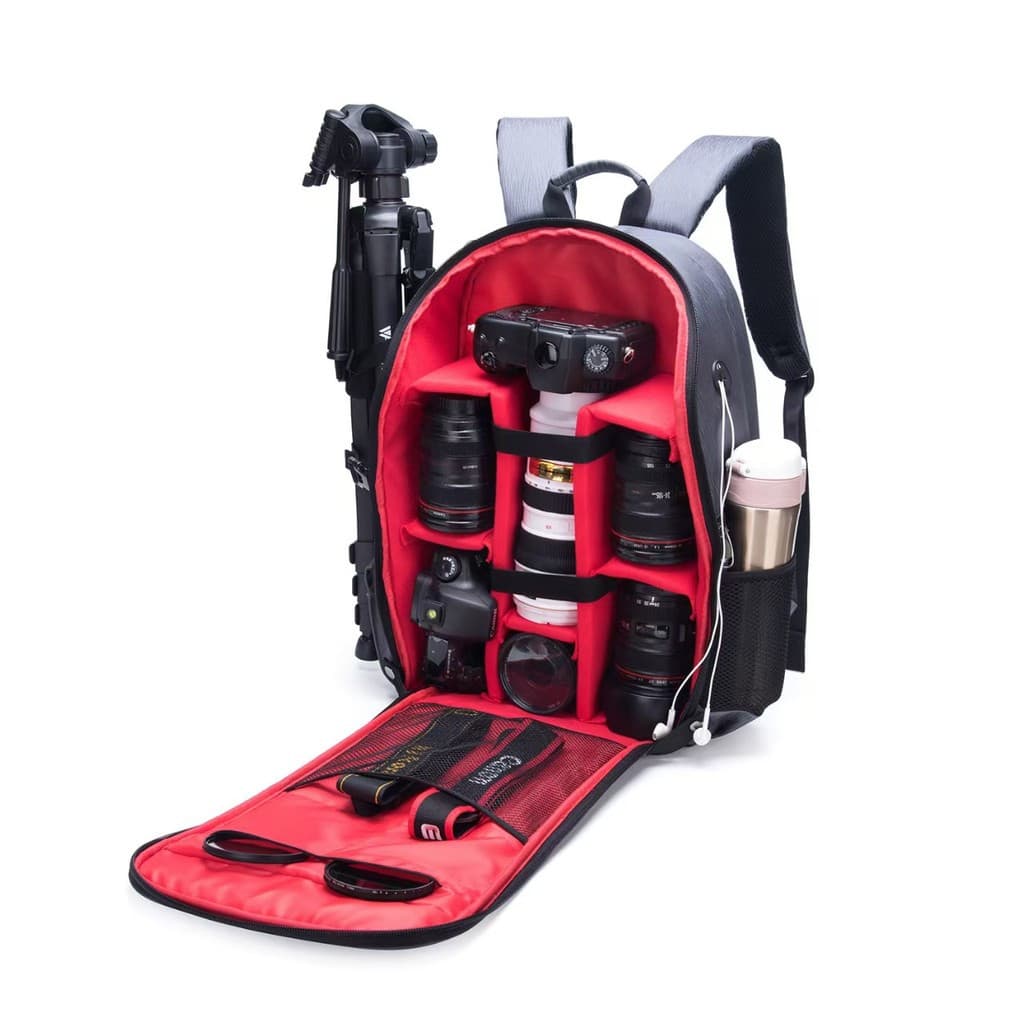 Mochila para câmera SLR à prova d'água Nikon, Canon, Sony, lentes grandes para câmeras fotográficas e acessórios