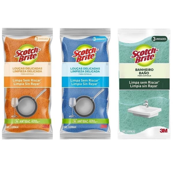 Kit Casa Limpa SCOTCH Brite 9 Esponjas