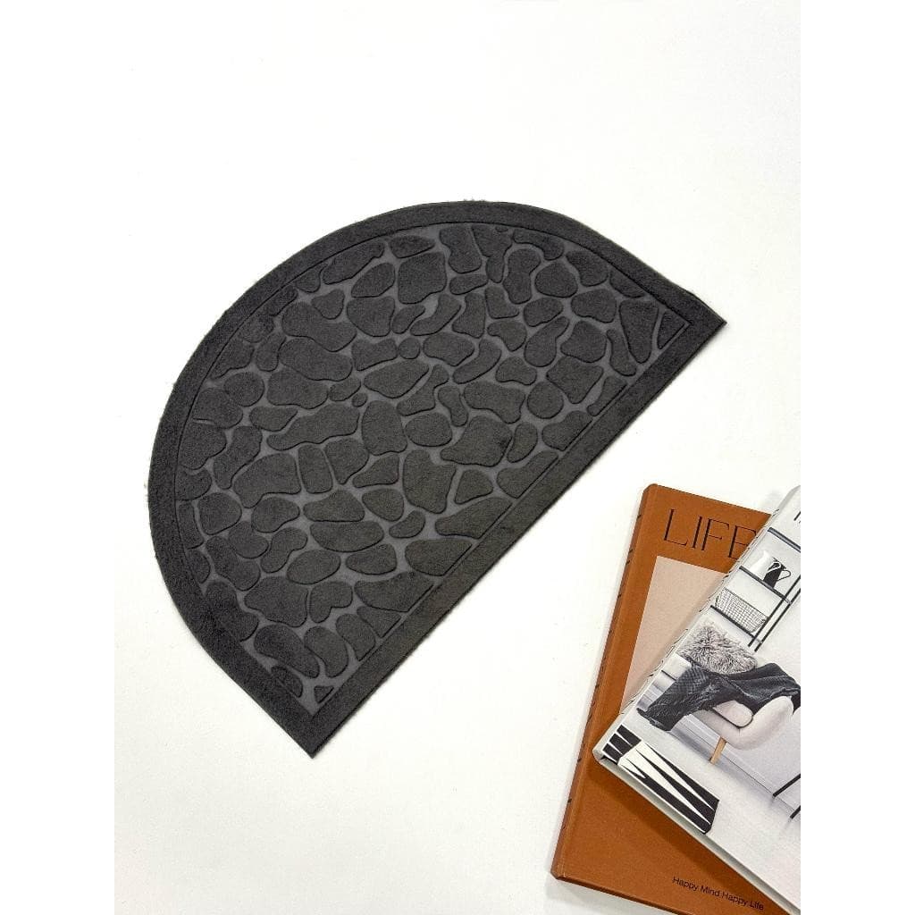 Tapete Porta Entrada Capacho Meia Lua Borrachado