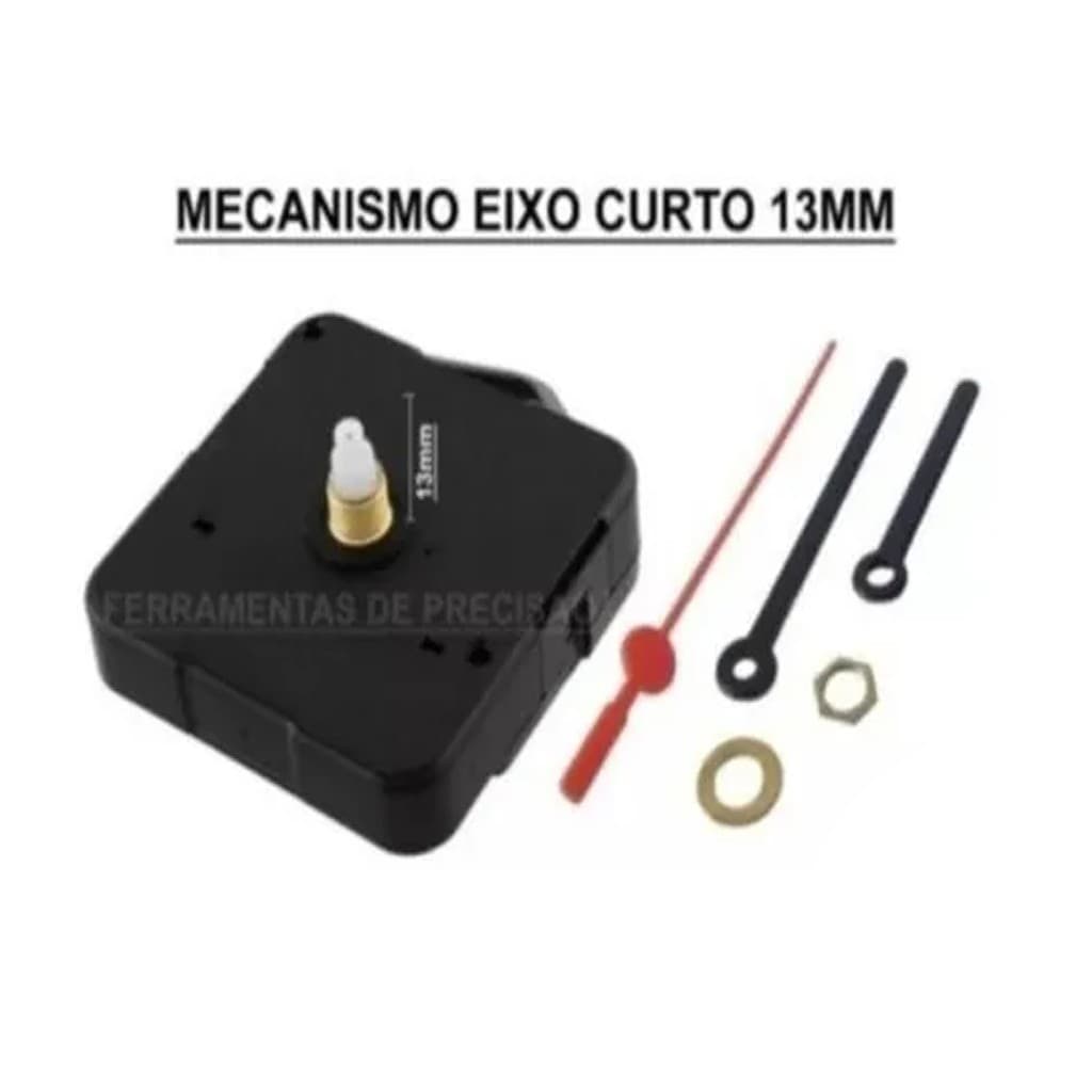 Mecanismo Relógio Parede Eixo Curto 13mm Silencioso Maquina de movimento continuo
