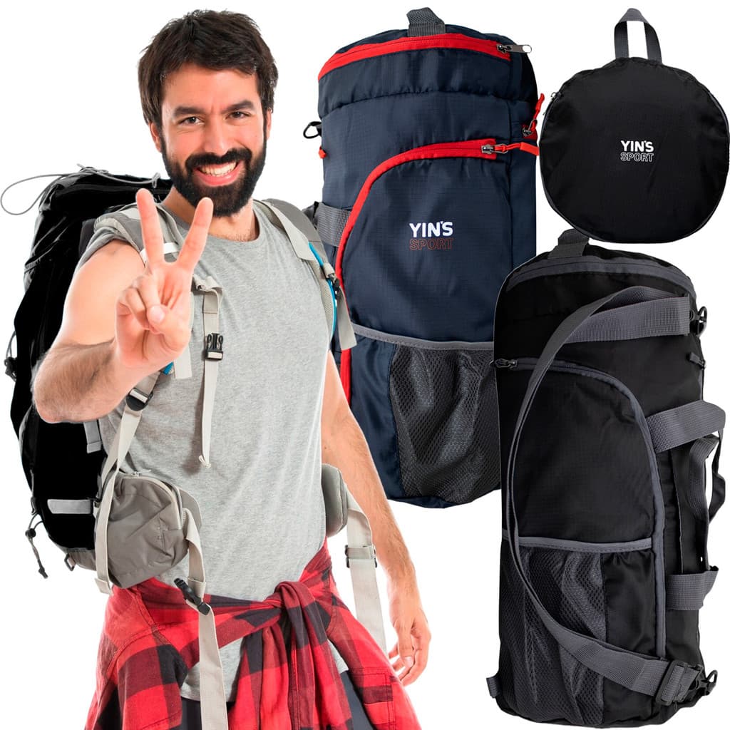 Bolsa Mochila Viagem Dobravel Mala Retrátil Camping 2 Em 1