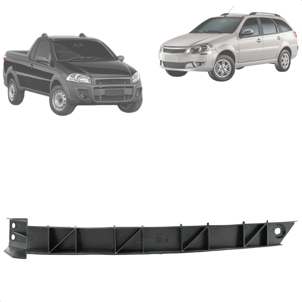 Guia Do Para-choque Dianteira Palio Weekend Siena Strada Fase 3/4 2014 Até 2020 Esquerdo