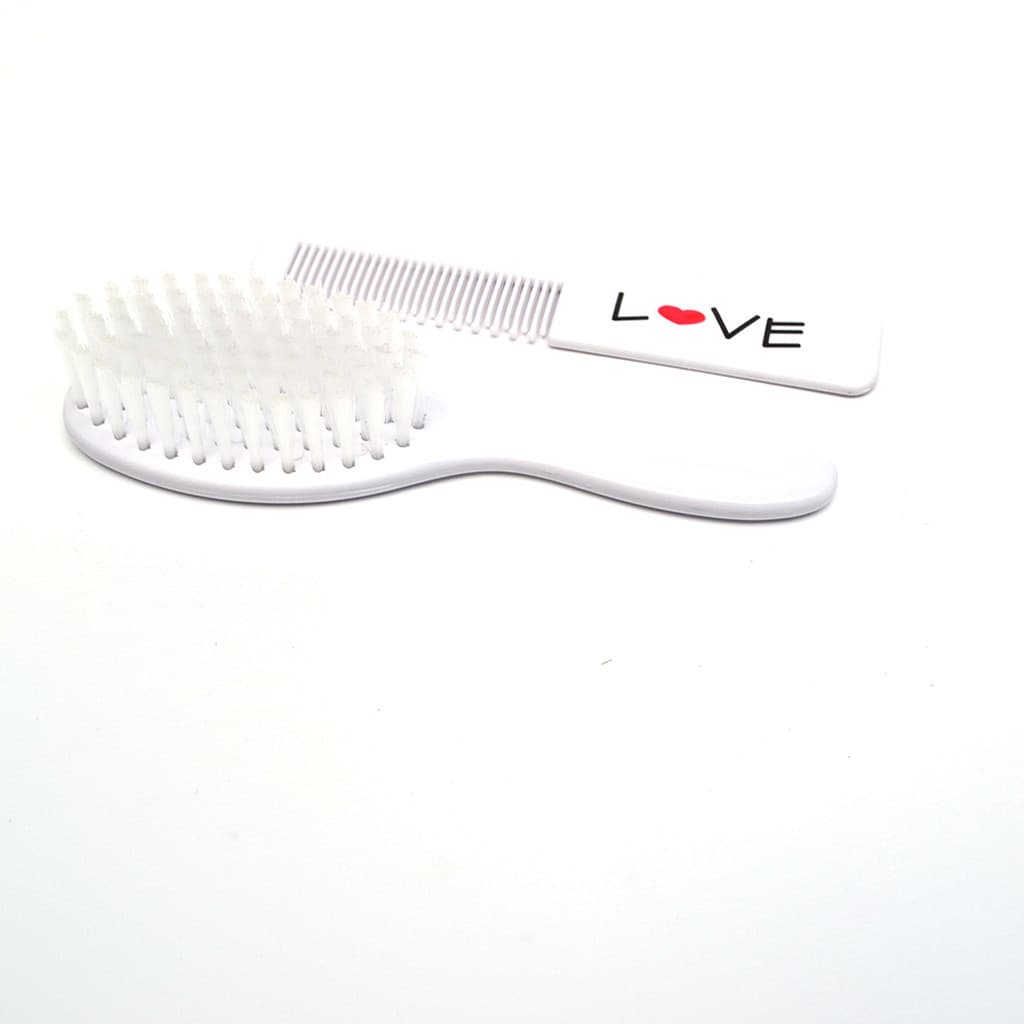 Kit Cuidados Com Bebe Higiene Pente E Escova Macio Love