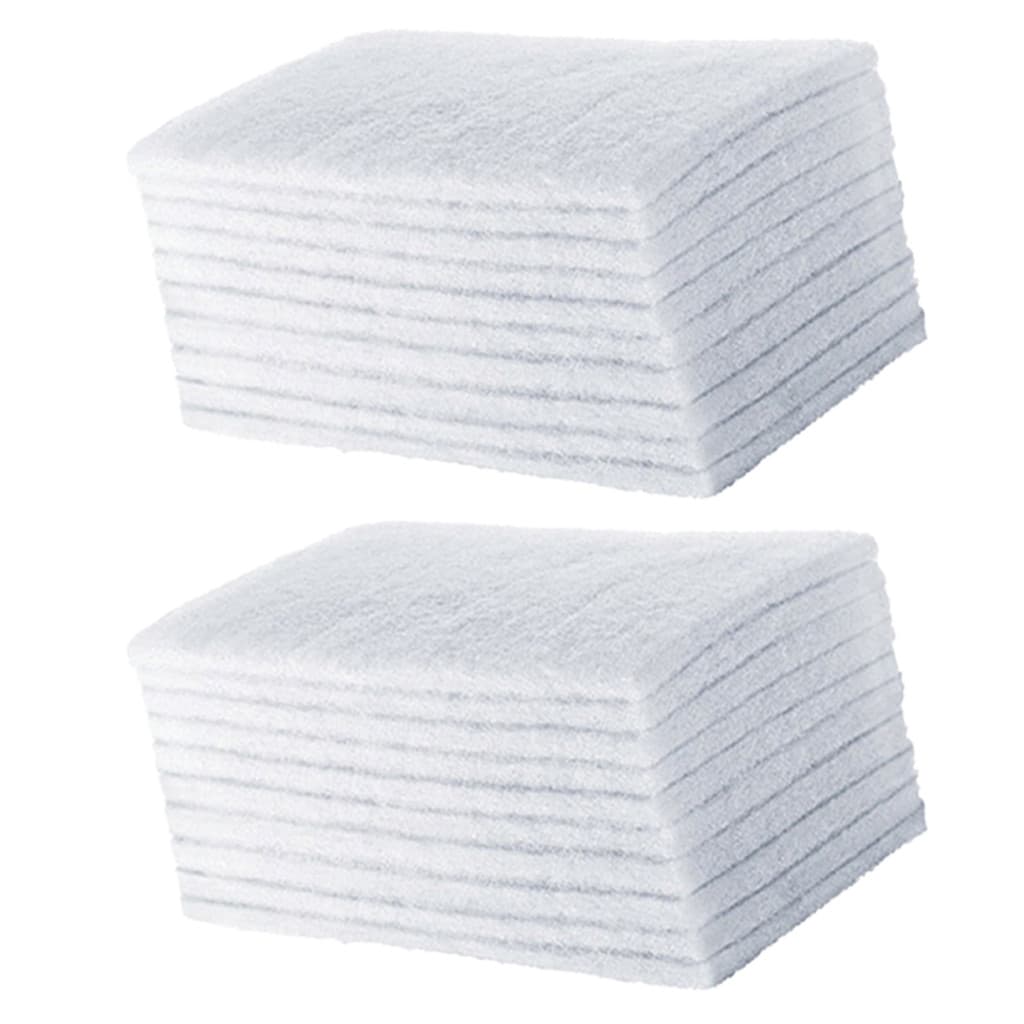 Kit 20 Unidades FIBRA De Limpeza MACIA BRANCA 23 cm x 10 cm Sem Riscos Para Superfícies Delicadas / Pintadas / Cromados