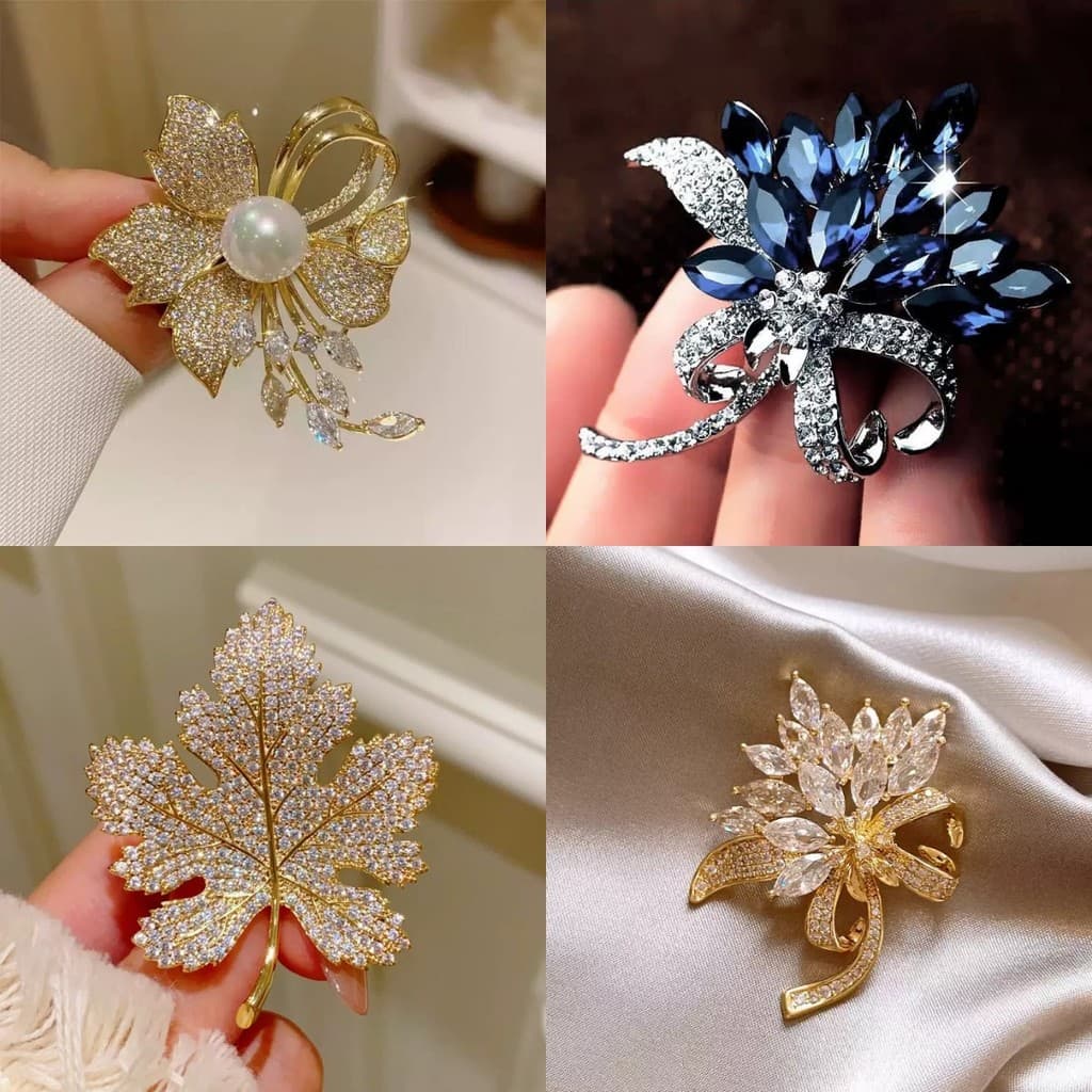 Broche/20 Estilos de Lenço de Caçaça/Lindo Pérola Borboleta Barato/Núcleo Fêmea