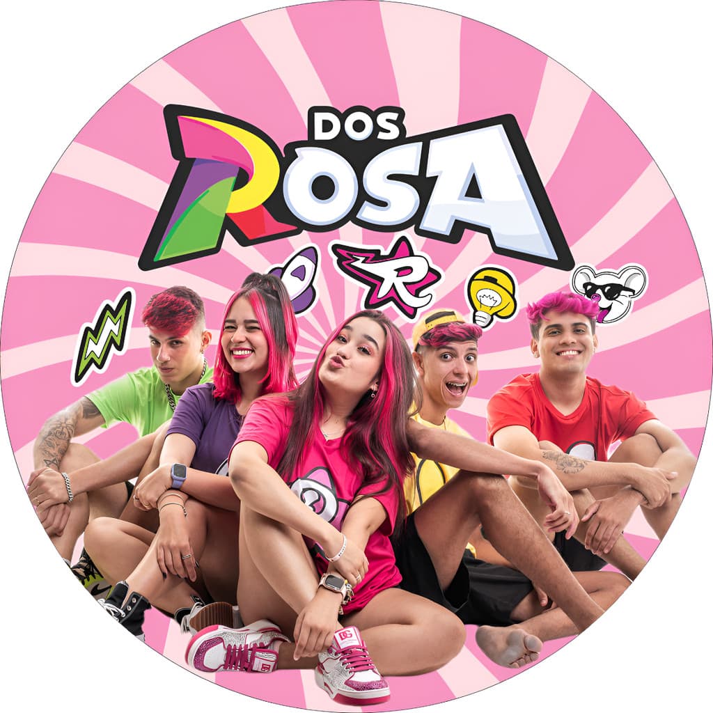Capa Painel Redondo 150x150 e 50x50 Emilly Vick Dos Rosa Void Katlen com elastico
