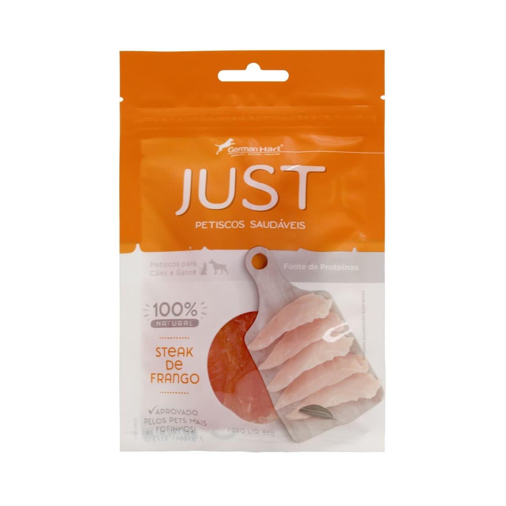 Petisco Natural Just Steak de Frango para Cães e Gatos 55g