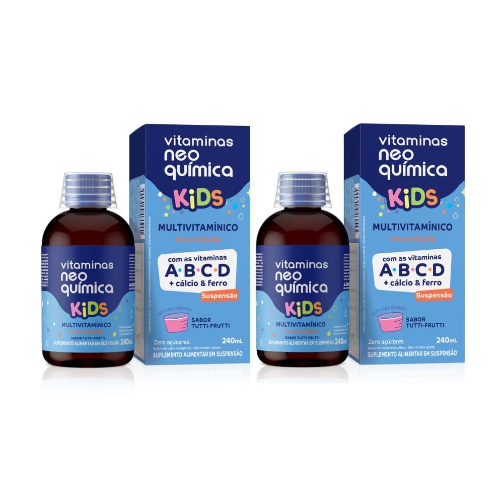 Kit 2 Multivitamínico 240ml Neo Química Kids