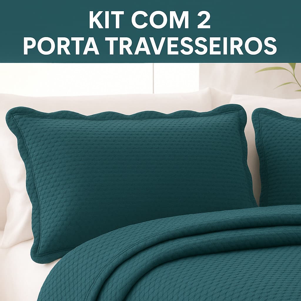 Kit 2 Capas Porta Travesseiro Ultrassônico 150 Fios 50x70 Alta Qualidade | Corttex