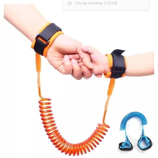 Pulseira Infantil - Child Anti Lost Strap Criança Segurança Cor Coral Cordão Anti Perda