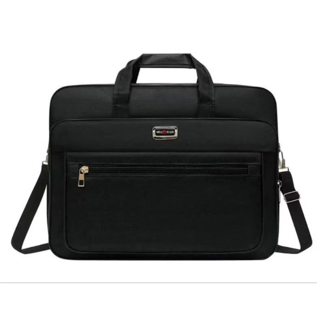 Meij Bolsa Pasta Executiva para Notebook com Alça Transversal Grande em Nylon Feminina e Masculina